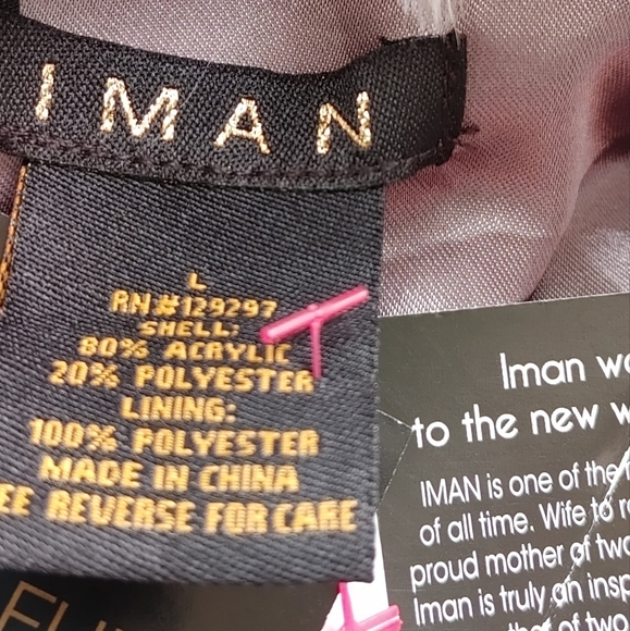 Iman Faux fur Vest SZ.L NWT Grey - Picture 3 of 4